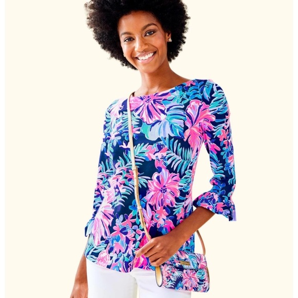 Top Long Sleeve Designer By Lilly Pulitzer In Multi-colored, Size: Xs main image 1